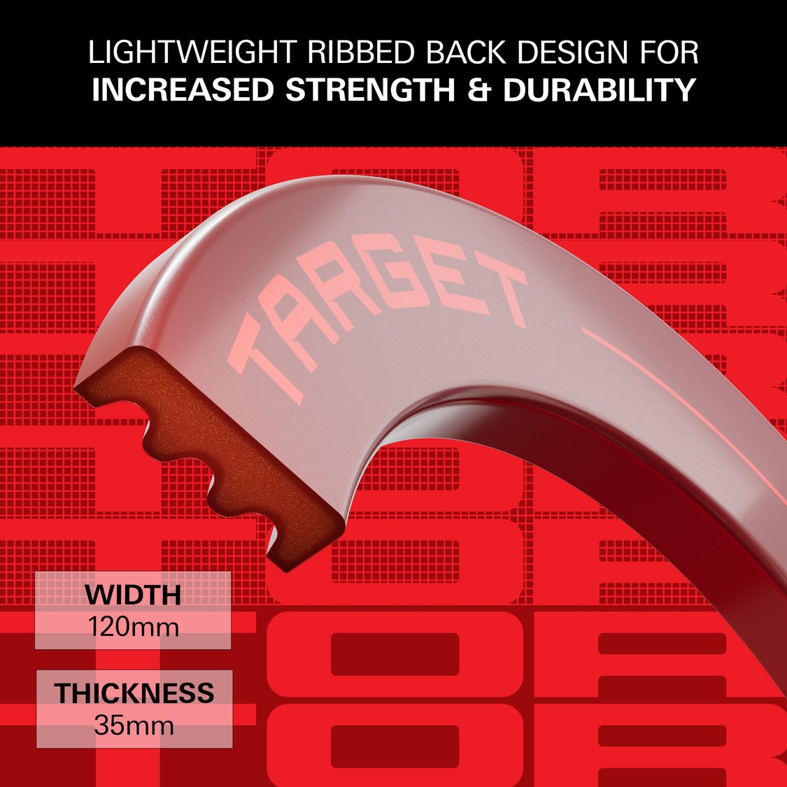 Target TOR Surround – lightweight ribbed back, 120mm wide and 35mm thick