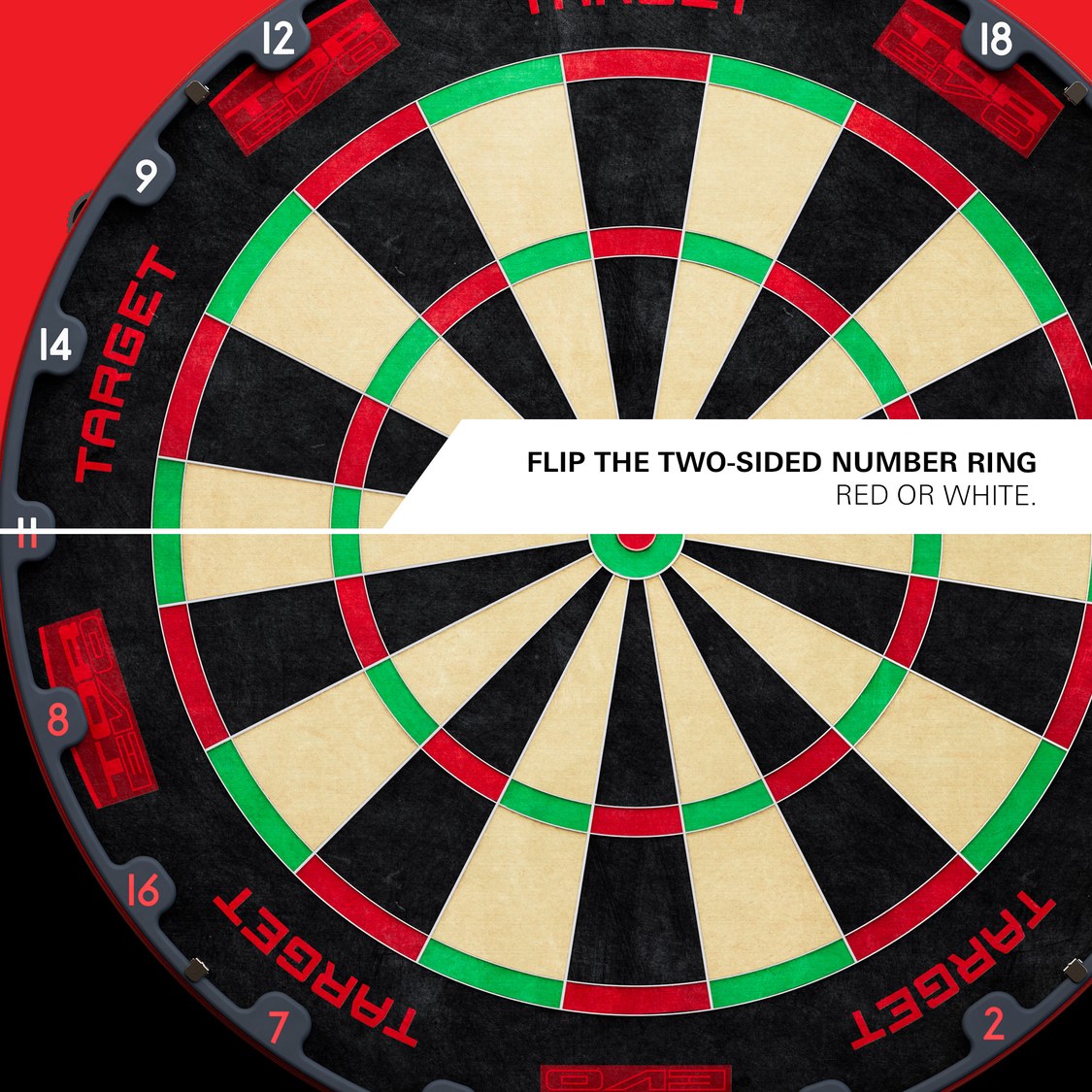 Target TOR EVO – two-sided number ring in red or white