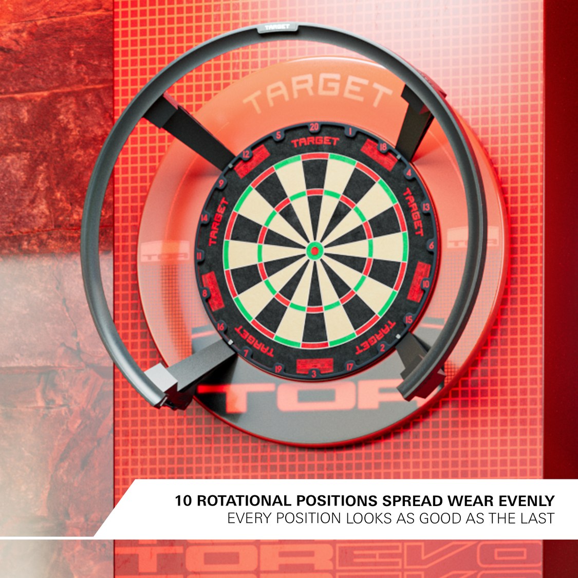 Target TOR EVO – 10 rotational positions spread wear evenly