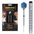Unicorn Bob Anderson World Champion 90% tungsten darts — packaging, complete dart and barrel close-up