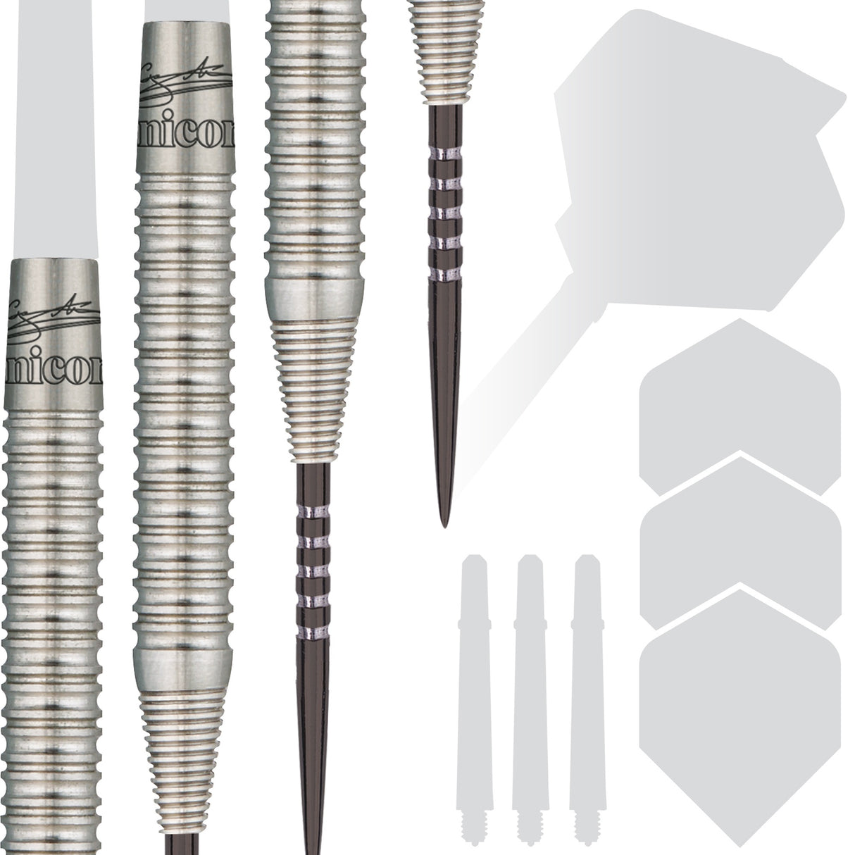 Unicorn Gary Anderson Phase 4 Purist 90% tungsten barrels with wallet