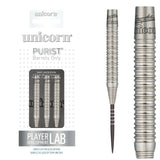 Unicorn Gary Anderson Phase 4 Purist 90% tungsten barrels — packaging, complete barrel and barrel close-up