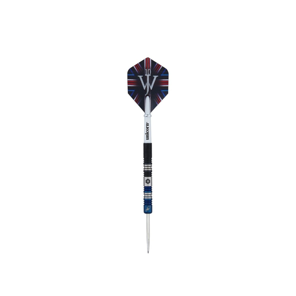Unicorn James Wade Two Tone dart overhead view