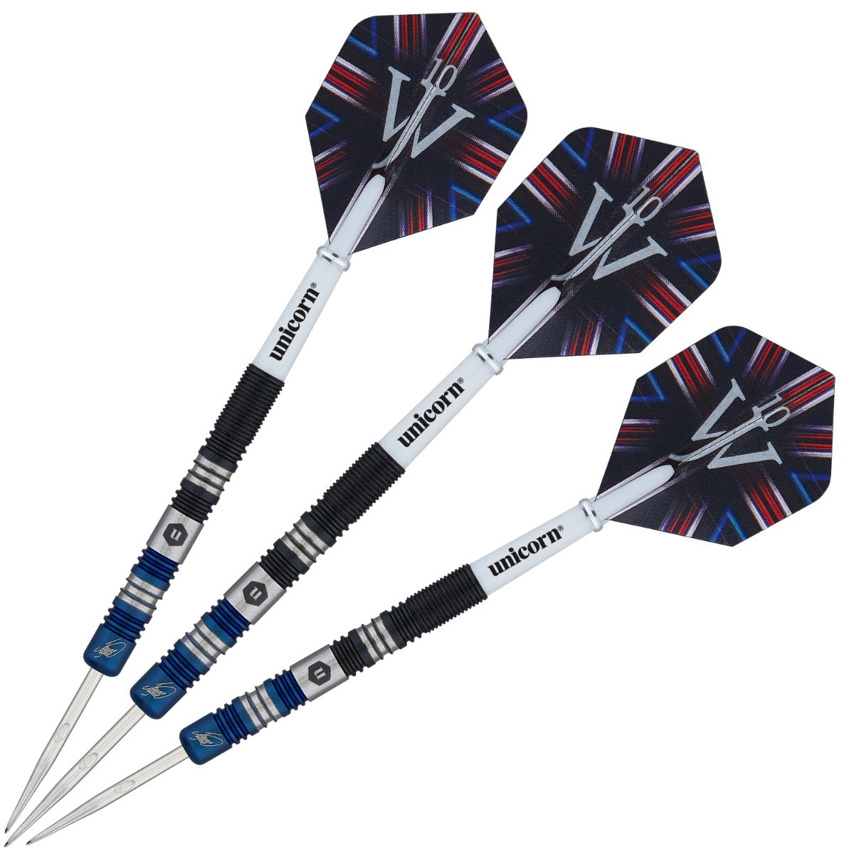 Unicorn James Wade Two Tone three darts assembled