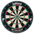 Entry-level round wire bristle dartboard full view showing clear scoring zones and segment wiring for darts games