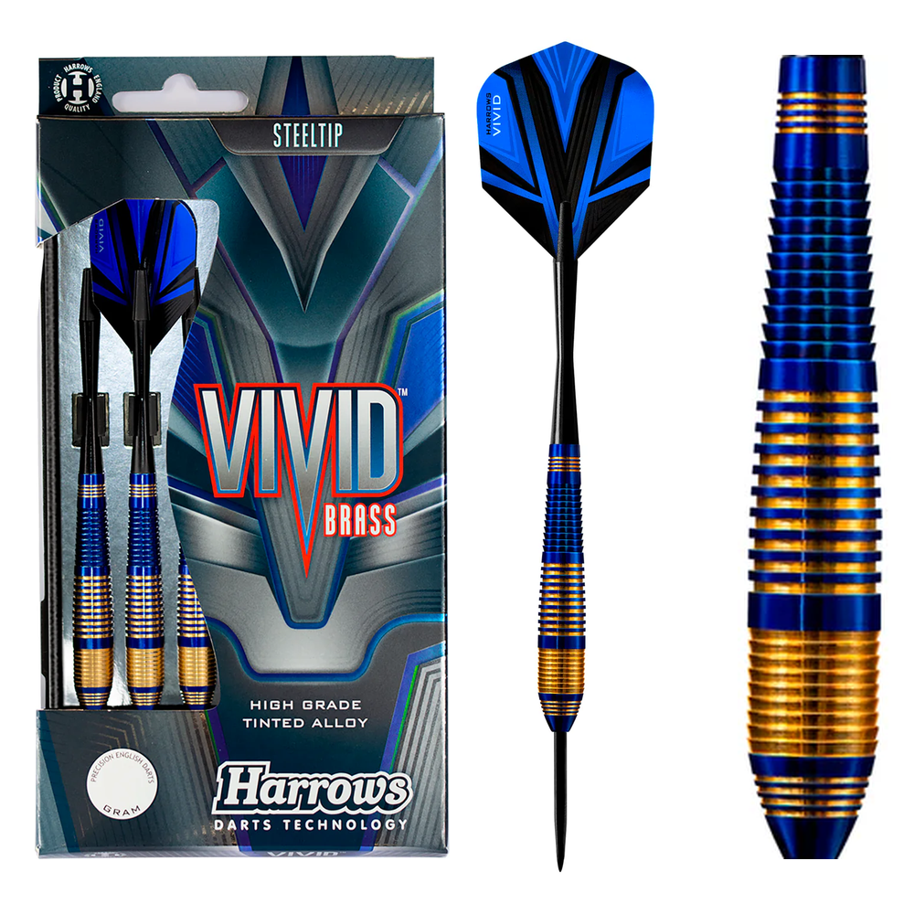 Harrows - Vivid Blue - Brass Darts
