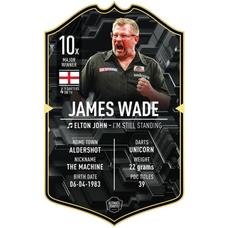 Ultimate Darts James Wade 2026 Card - 37 x 25 cm collectible