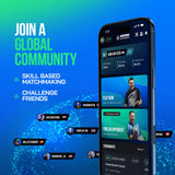 Autodarts global online community with skill-based matchmaking and challenge friends