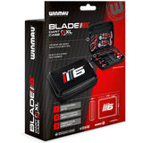 Blade 6 XL Dart Case retail box angled view, features open dart case layout and internal storage for two sets of assembled darts.