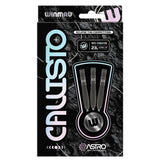Three 90% tungsten steel tip darts in retail packaging with Astro-Grip barrel texture, full product display for darts buyers
