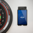 Winmau Device Holder, a wall-mounted anodised aluminium bracket for phones and tablets