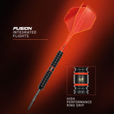 Emma Paton Edit dart showing the Fusion integrated flight and shaft and the high performance ring grip barrel