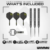 What is included: one set of darts, one set of Fusion flights, one set of Switch Points and a Switch Point tool