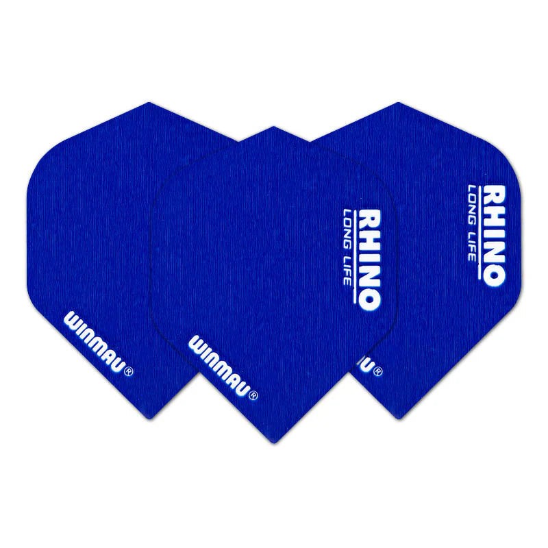 Set of three extra thick blue No.2 dart flights displayed on white background, highlighting durable material and standard shape