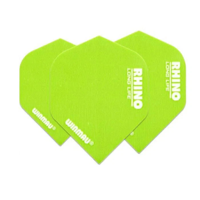 Three extra thick green No.2 dart flights displayed overlapping on white background, highlighting durable material and flight shape