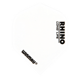 Single white No.2 extra thick dart flight flat display, highlighting durable shape and clear printed text for dart accessories