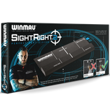 SightRight 2 dart sighting and alignment aid in retail packaging, angled view with usage diagram for accurate dart vision