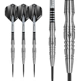 Three Sniper Style 3 darts alongside bare barrels showing the front and rear taper